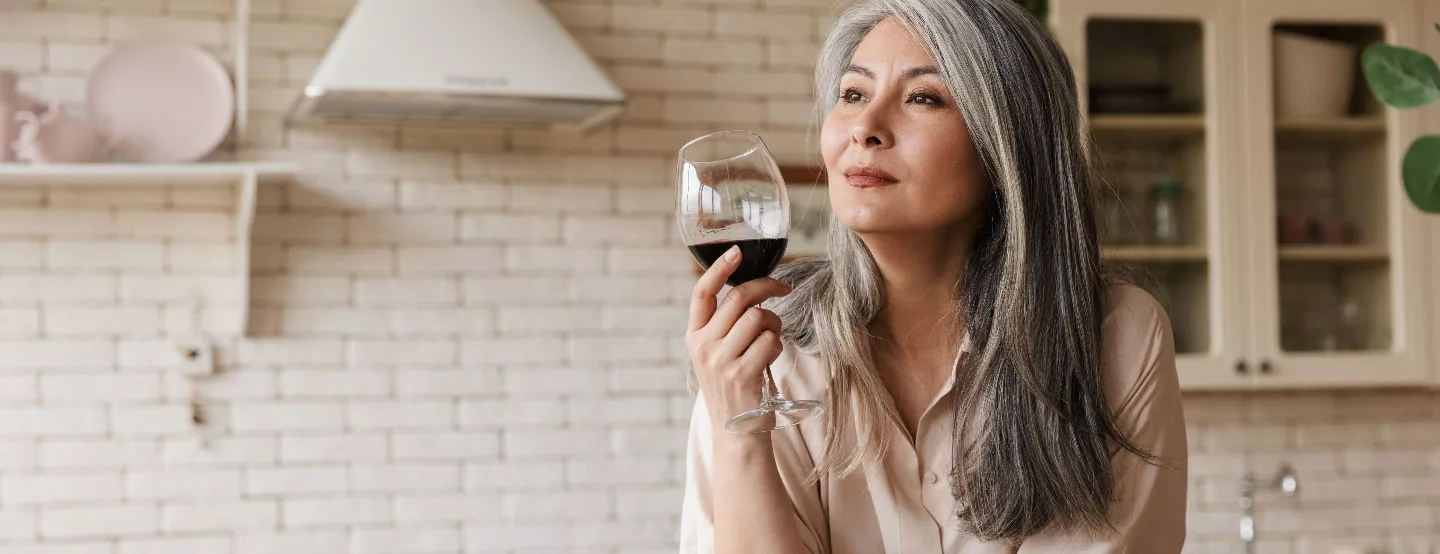 Woman Drinking Wine