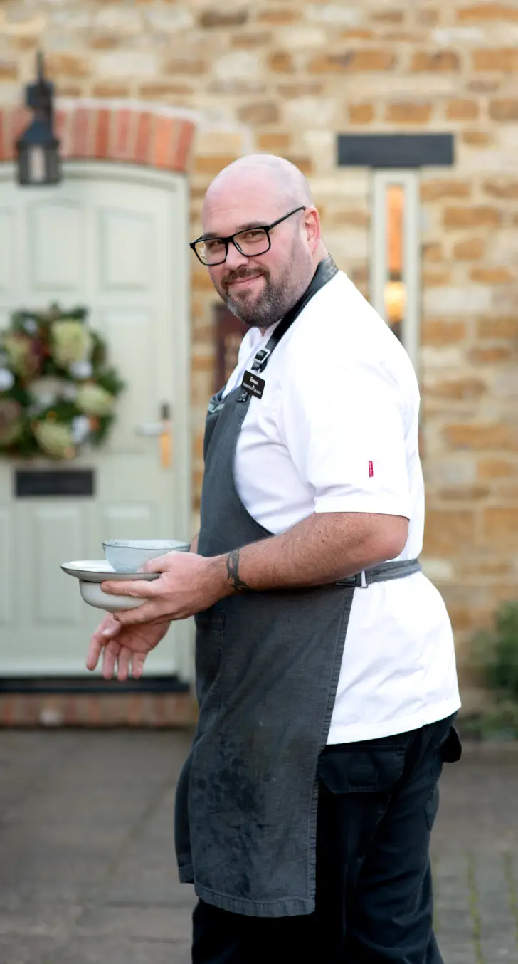 Chef at Homefield Grange serving up healthy plant based meals