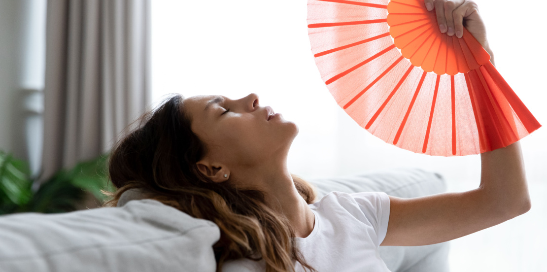 Woman With Hot Flashes