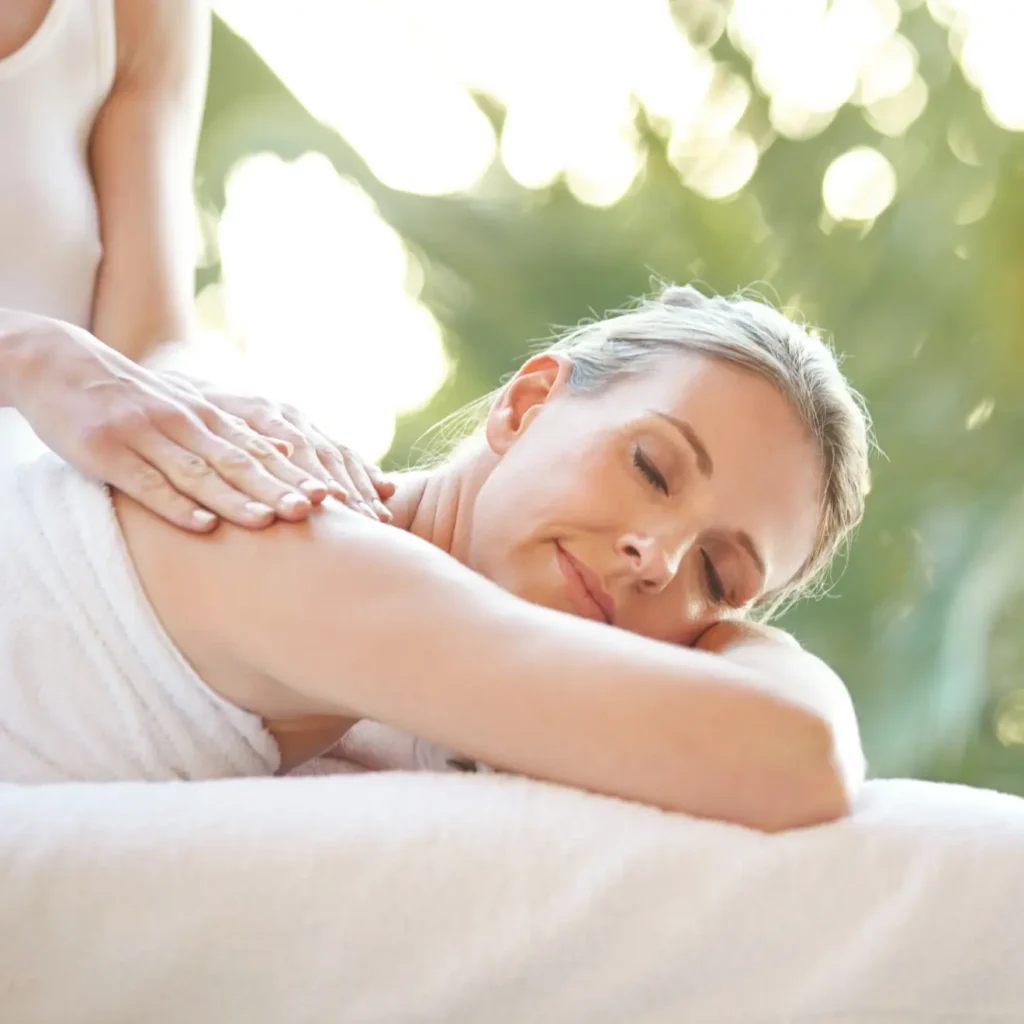 Guest enjoying a soothing massage during the Relax WellSpa Day at Homefield Grange.