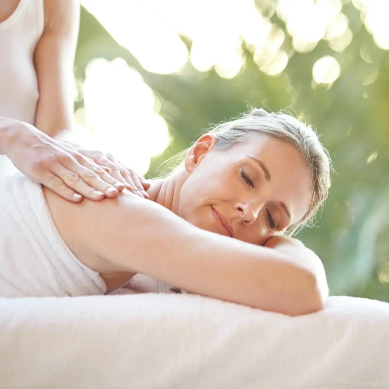 Guest enjoying a soothing massage during the Relax WellSpa Day at Homefield Grange.